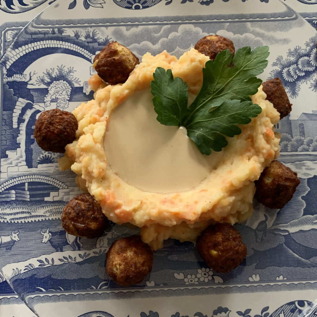 Grönsaksbullarbullar m mos o sås